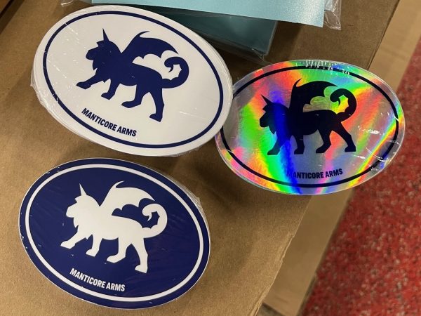 4" Oval Manticore Arms sticker