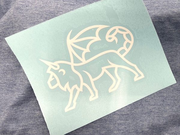 4" x 4" Manticore Arms vinyl window decal