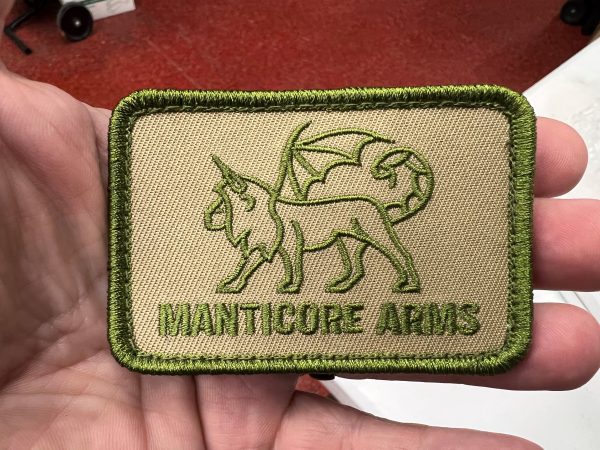2" x 3" Manticore Arms camo velcro morale patch